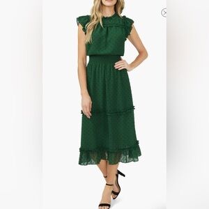 CeCe Emerald Textured Dress
